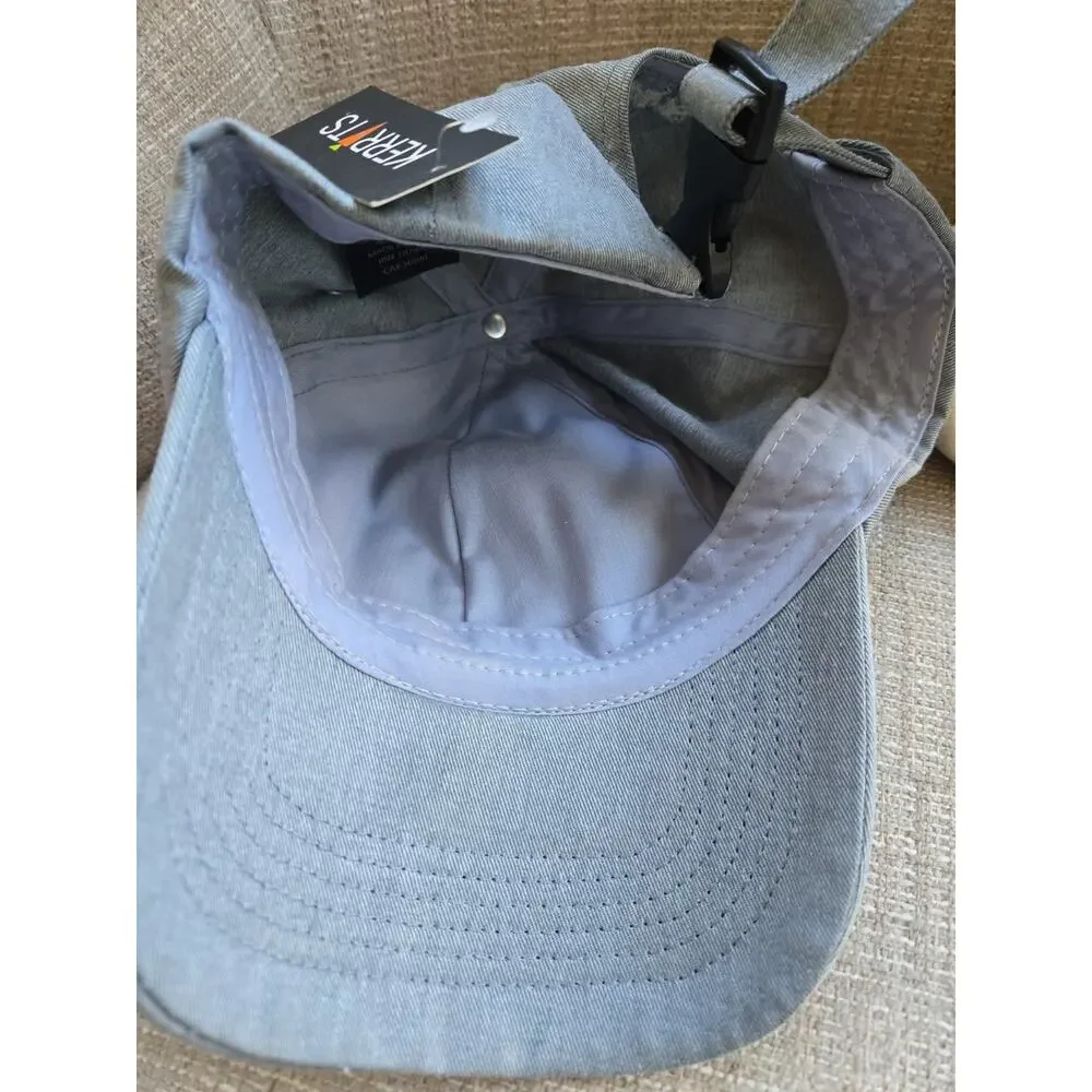Kerrits Logo Baseball Hat Grey Equestrian Adjustable One Size New